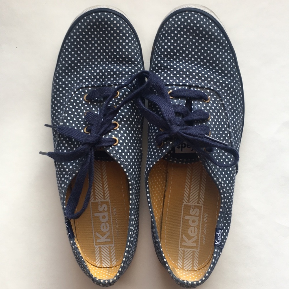 Blue Polka Dotted Keds